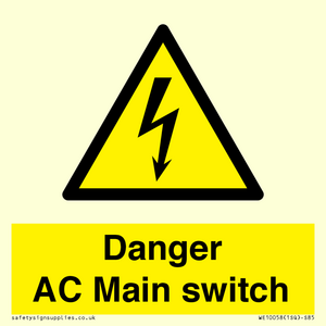 Danger AC Main switch 